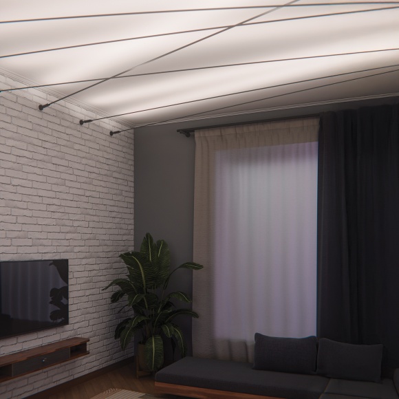 Тросовая система CORDA 10м и блок питания на 200W (max мощность ленты 18.6W/метр) Corda Lightstar 200CORDA10