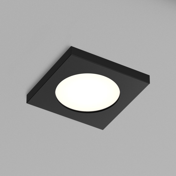 DK3015-BK Встраиваемый светильник влагозащищенный IP44 макс 50Вт GU10 черный алюминий