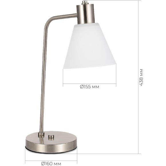 SLE1561-104-01 Прикроватная лампа Никель/Белый E27 1*60W ARKI SLE1561-104-01 Прикроватная лампа Никель/Белый E27 1*60W ARKI