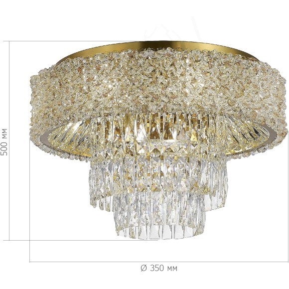 SL1637.302.10 Светильник потолочный ST-Luce Латунь/Прозрачный, Янтарный E14 10*60W SELINE