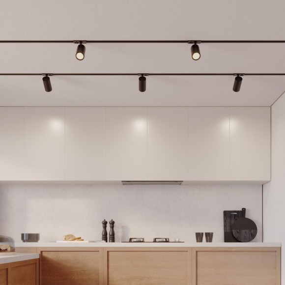 Novotech SELENE 359913 Современный трековый поворотный LED-светильник-спот направленного света для однофазной трехжильной системы EXPERT, 15Вт, 722Лм, 3000К, угол 36°, CRI90, UGR19, 220В, IP20, черный алюминий, длина 120 мм, ширина 55 мм, высота 87 мм