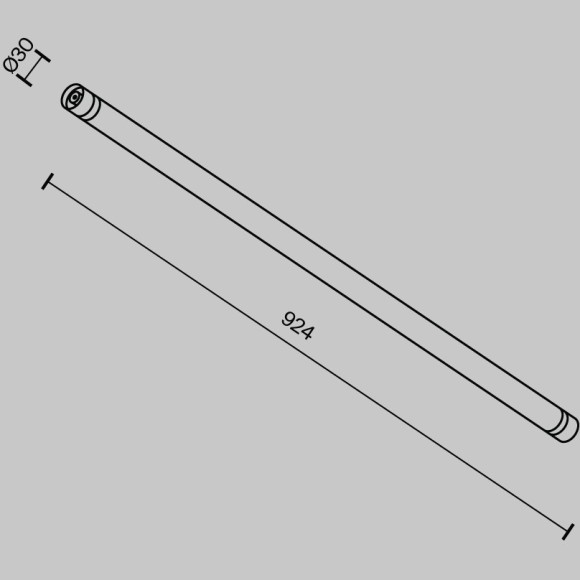 Соединитель для модульной системы Maytoni Shelf 924мм CA011-L900-B