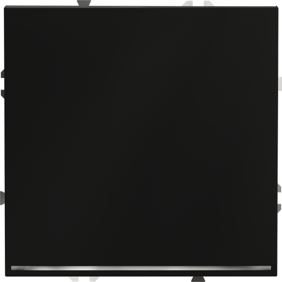 Выключатель встраиваемый VOLTUM S70 одноклавишный с подсветкой 10А, (черный матовый)