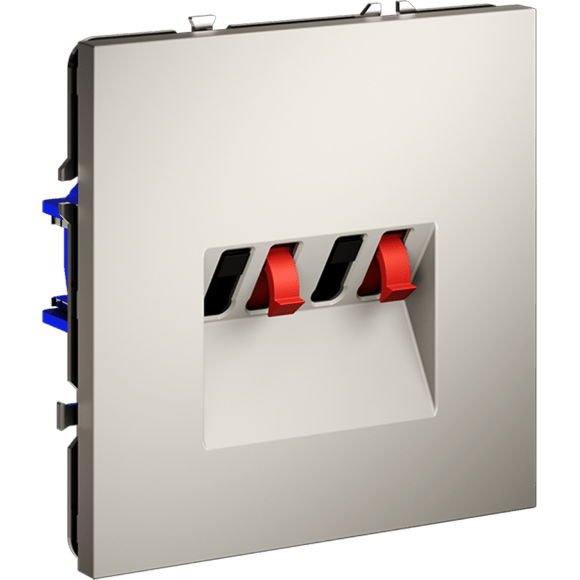 Розетка акустическая встраиваемая VOLTUM S70 4-местная, (кашемир)