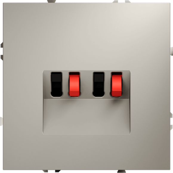 Розетка акустическая встраиваемая VOLTUM S70 4-местная, (кашемир)