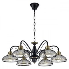 Люстра подвесная Lussole GRLSP-9954 SAFFORD IP21 под лампы 6xE27 60W Люстра подвесная Lussole GRLSP-9954 SAFFORD IP21 под лампы 6xE27 60W