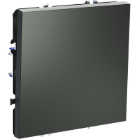 Выключатель с самовозвратом встраиваемый VOLTUM S70 одноклавишный 10А, (титан)