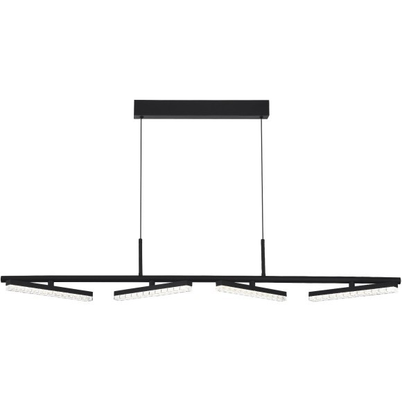SL1018.403.04 Светильник подвесной ST-Luce черный/прозрачный LED 4*32W 4000K EUCLIDICS
