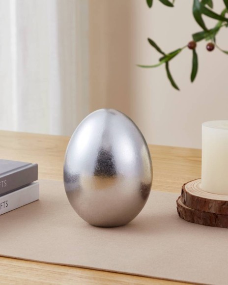 427931 Фигурка Яйцо CHILANDY ?110, H140 керамика, серебряный 427931 Фигурка Яйцо CHILANDY ?110, H140 керамика, серебряный