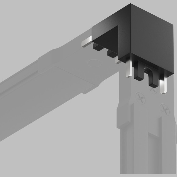 Коннектор с потолка на стену Denkirs AIR TR5212-BK