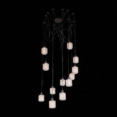 SL193.303.12 Светильник подвесной Черный/Латунь,Прозрачный E27 12*60W FORTO SL193.303.12 Светильник подвесной Черный/Латунь,Прозрачный E27 12*60W FORTO