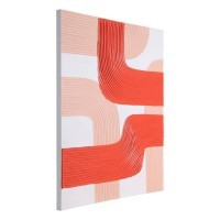 423163 BESERAH Картина на холсте L800 H1000 деревянный подрамник белый красный розовый