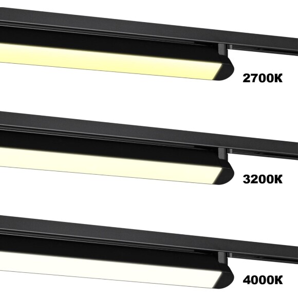 359795 PORT NT25 264 черный Светильник однофазный трехжильный трековый с переключ. цв. температуры IP20 LED 12W 180-265V 2700К/3200К/4000К ITER