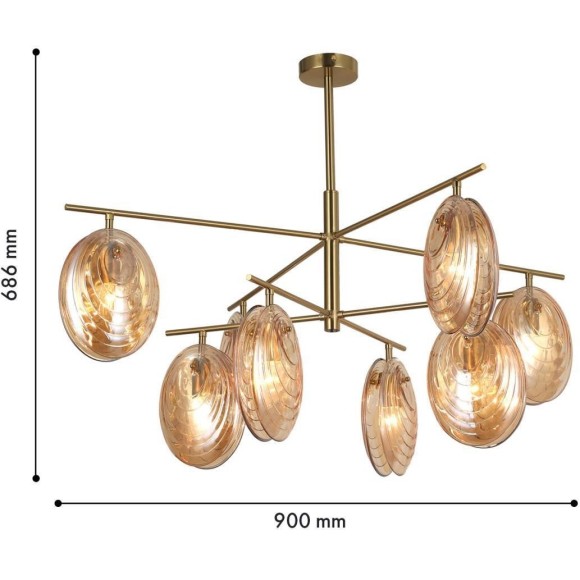 Потолочная люстра Media 4485-8C Потолочная люстра Media 4485-8C