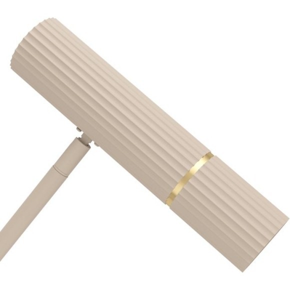 Eglo Caminia 901155 Минималистичный LED-торшер с ножным выключателем, GU10, лампа 5 Вт, 3000К, 345 лм, CRI80 в комплекте, песочная сталь и окантовка брашированная латунь на плафоне, высота 1585 мм, поворотный плафон