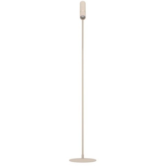 Eglo Caminia 901155 Минималистичный LED-торшер с ножным выключателем, GU10, лампа 5 Вт, 3000К, 345 лм, CRI80 в комплекте, песочная сталь и окантовка брашированная латунь на плафоне, высота 1585 мм, поворотный плафон