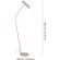 Eglo Caminia 901155 Минималистичный LED-торшер с ножным выключателем, GU10, лампа 5 Вт, 3000К, 345 лм, CRI80 в комплекте, песочная сталь и окантовка брашированная латунь на плафоне, высота 1585 мм, поворотный плафон