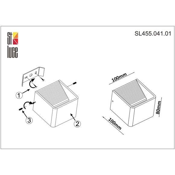 SL455.041.01 Светильник настенный ST-Luce Черный/Черный LED 1*6W 3000K Настенные светильники
