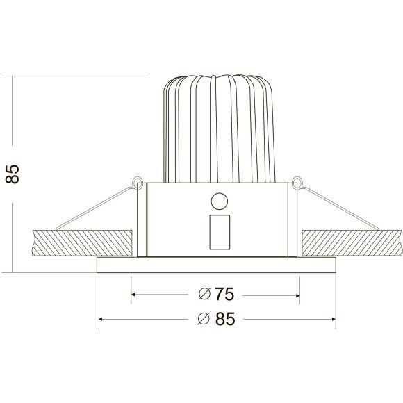 Встраиваемый светильник Technical DL034-L12W4K-D-W