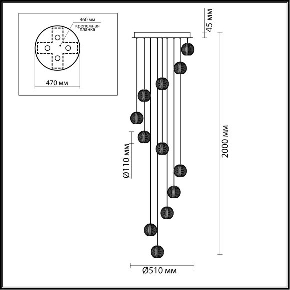 Люстра ODEON LIGHT CRYSTAL 5007/56L Люстра ODEON LIGHT CRYSTAL 5007/56L