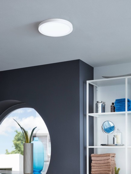 99216 Светодиодный накладной светильник FUEVA 5, 17W (LED), ?210, H28, 2000lm, 3000K, сталь, белый/п