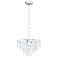 39723 CARVARIO Люстра потолочная с семью лампами E14, 280Вт, хромированный, стекло