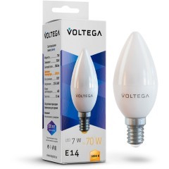 Светодиодная лампа Voltega Simple Candle 7W 3000K E14 180° 7230 Светодиодная лампа Voltega Simple Candle 7W 3000K E14 180° 7230