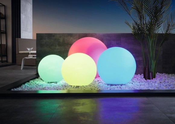 900271 Уличный напольный светильник MONTEROLO-Z, E27, 1X9W, IP65, H300, ?300, пластик, белый