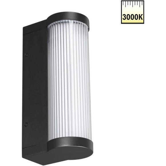 Novotech FLUO 359984 Настенный современный фасадный уличный накладной LED-светильник минимализм с мягким рассеянным светом, 12Вт, 550Лм, 3000К, угол 95°, 220В, IP65, черный алюминий и прозрачный/белый пластик, высота 300 мм, длина 143 мм, ширина 95 мм Novotech FLUO 359984 Настенный современный фасадный уличный накладной LED-светильник минимализм с мягким рассеянным светом, 12Вт, 550Лм, 3000К, угол 95°, 220В, IP65, черный алюминий и прозрачный/белый пластик, высота 300 мм, длина 143 мм, ширина 95 мм