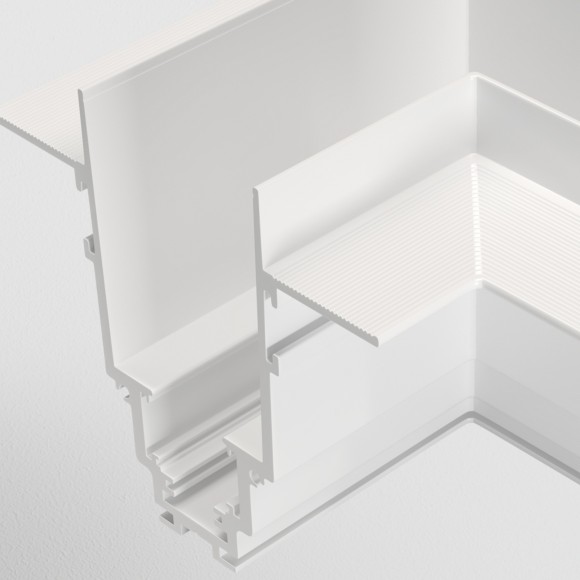 Угловой коннектор для шинопроводов в ГКЛ 12.5мм Maytoni Gravity TRA004CL-22W