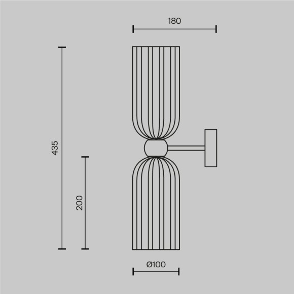 Настенный светильник (бра) Maytoni MOD302WL-02CG