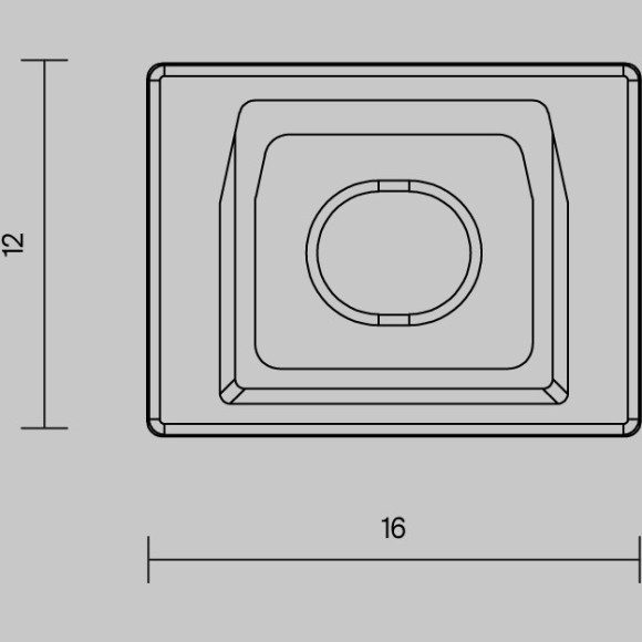 Комплект заглушек (для профиля 16×12) 10 шт., ALM-005-W-EC 642023