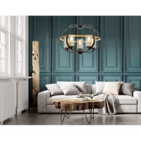 Подвесная люстра  LDP 1141-5 BK+MD
