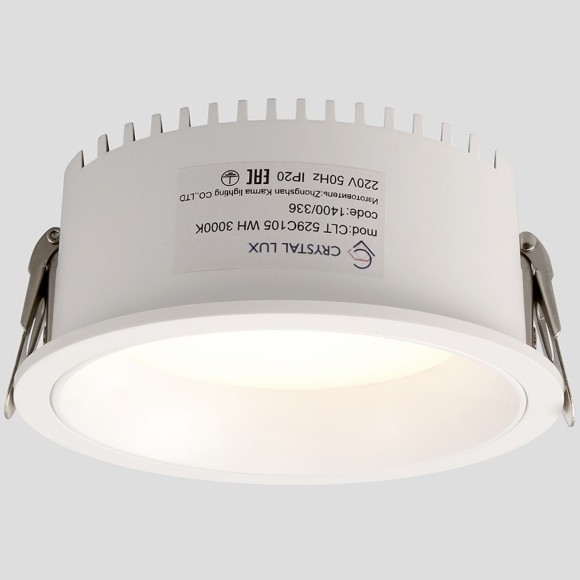 Светильник встраиваемый Crystal Lux CLT 529C105 WH 3000K 1400/336