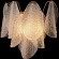 EMILIA AP2 BRASS 1642/402 Crystal Lux латунное настенное бра с прозрачными стеклянными плафонами, E14 2 x 40 Вт, IP20, подключение 220 В
