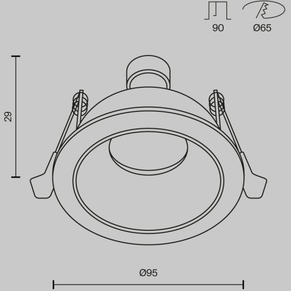 Встраиваемый светильник Maytoni Share GU10 10Вт IP 54 DL126-GU10-WMG