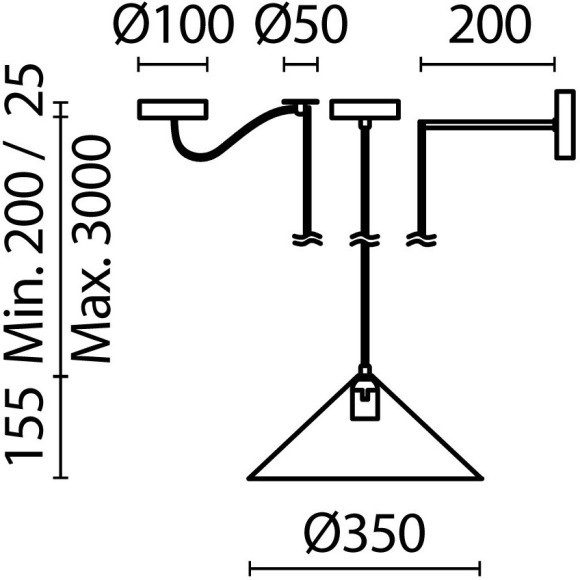 Подвесной светильник Maytoni MOD167PL-01W