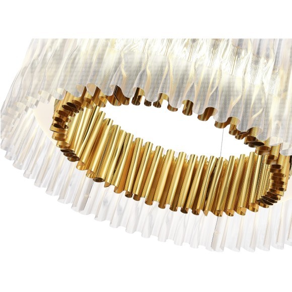 SL6012.203.01 Светильник подвесной ST-Luce Золотистый/Прозрачный LED 1*64W NAZARE