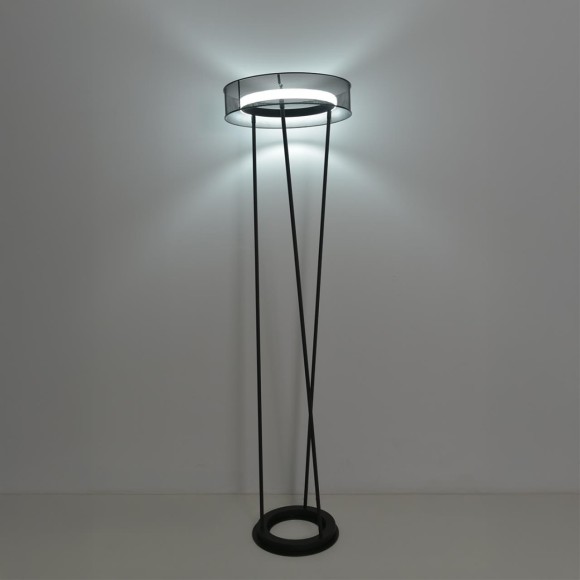 8370/30FL Торшер с металлическим черным плафоном и ступенчатой сменой цветности 3000;4000;6000K LED 30Вт 1510Лм CRI80 220V LUMION ALVA