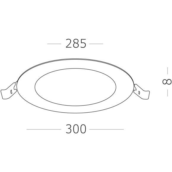 ST209.548.24 Св-к встр. Белый LED 1*24W 4000K 1 848Lm Ra80 110° IP20 D300xH8 90-265V Встраиваемые светильники