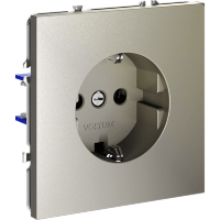 Розетка встраиваемая VOLTUM S70 с заземлением 16А, (шелк)