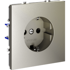 Розетка встраиваемая VOLTUM S70 с заземлением 16А, (шелк)