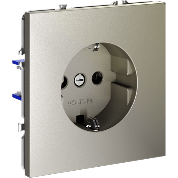 Розетка встраиваемая VOLTUM S70 с заземлением 16А, (шелк)