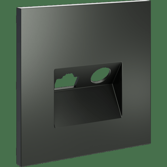 Накладка для розетки TV+RJ45 кат. 6, S70 (титан)