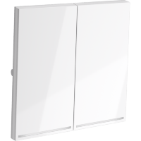 Клавиши для выключателя/переключателя двухклавишного с подсветкой, S70 (белый глянцевый)