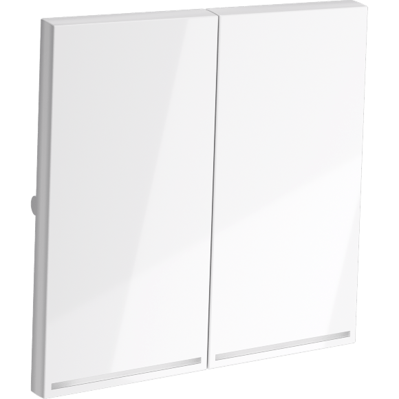 Клавиши для выключателя/переключателя двухклавишного с подсветкой, S70 (белый глянцевый)