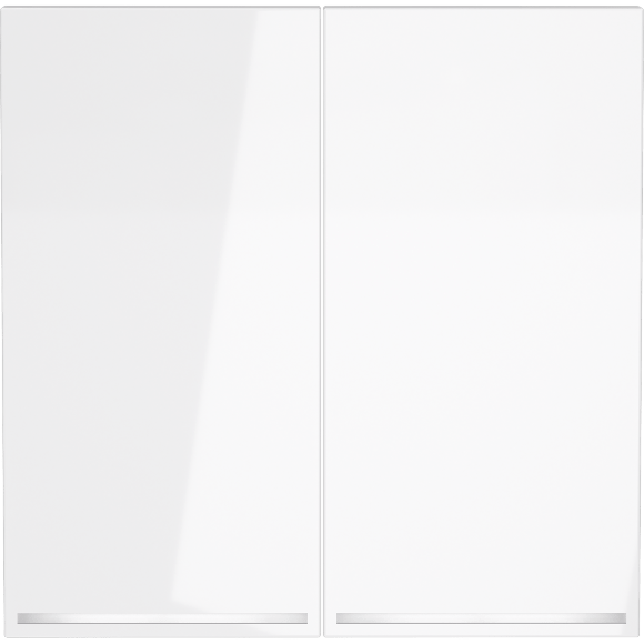 Клавиши для выключателя/переключателя двухклавишного с подсветкой, S70 (белый глянцевый)