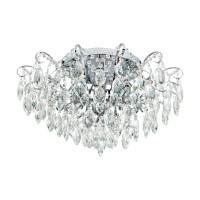 39521 FENOULLET Люстра потолочная с 6 лампами E14, 150Вт, хрусталь, хромированный