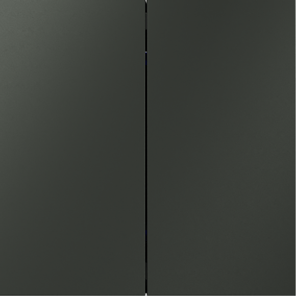 Выключатель с самовозвратом встраиваемый VOLTUM S70 двухклавишный 10А, (титан)