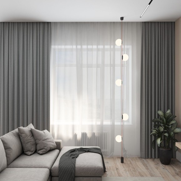 Утяжелитель для отвесного монтажа шинопровода-ремня Denkirs Belty TR5516-BK